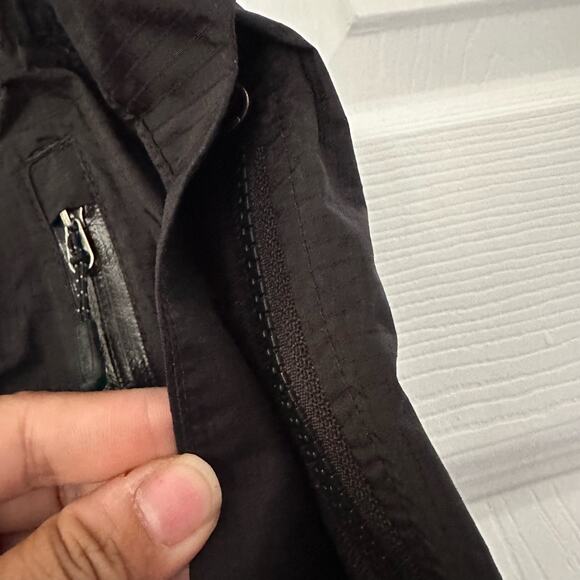 LL Bean Men Black Nylon Pull On Full Breakaway Water Resistant Windbreaker Pants - Picture 8 of 13